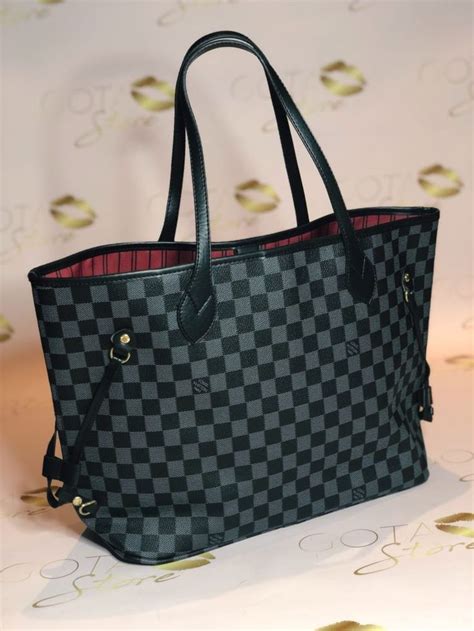 louis vuitton damier mm neverfull|Louis Vuitton damier graphite Neverfull.